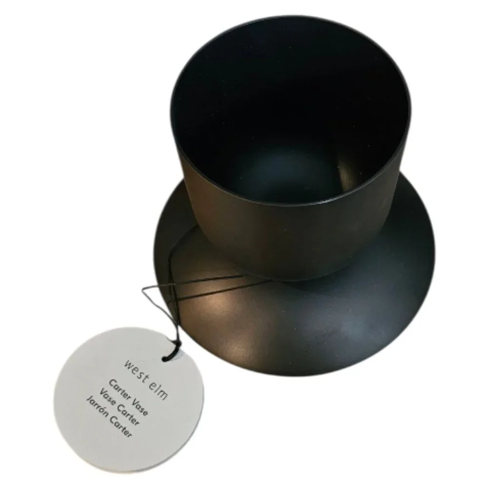 West Elm - Carter Oil Rubbed Bronze Small Metal Vase, NIB